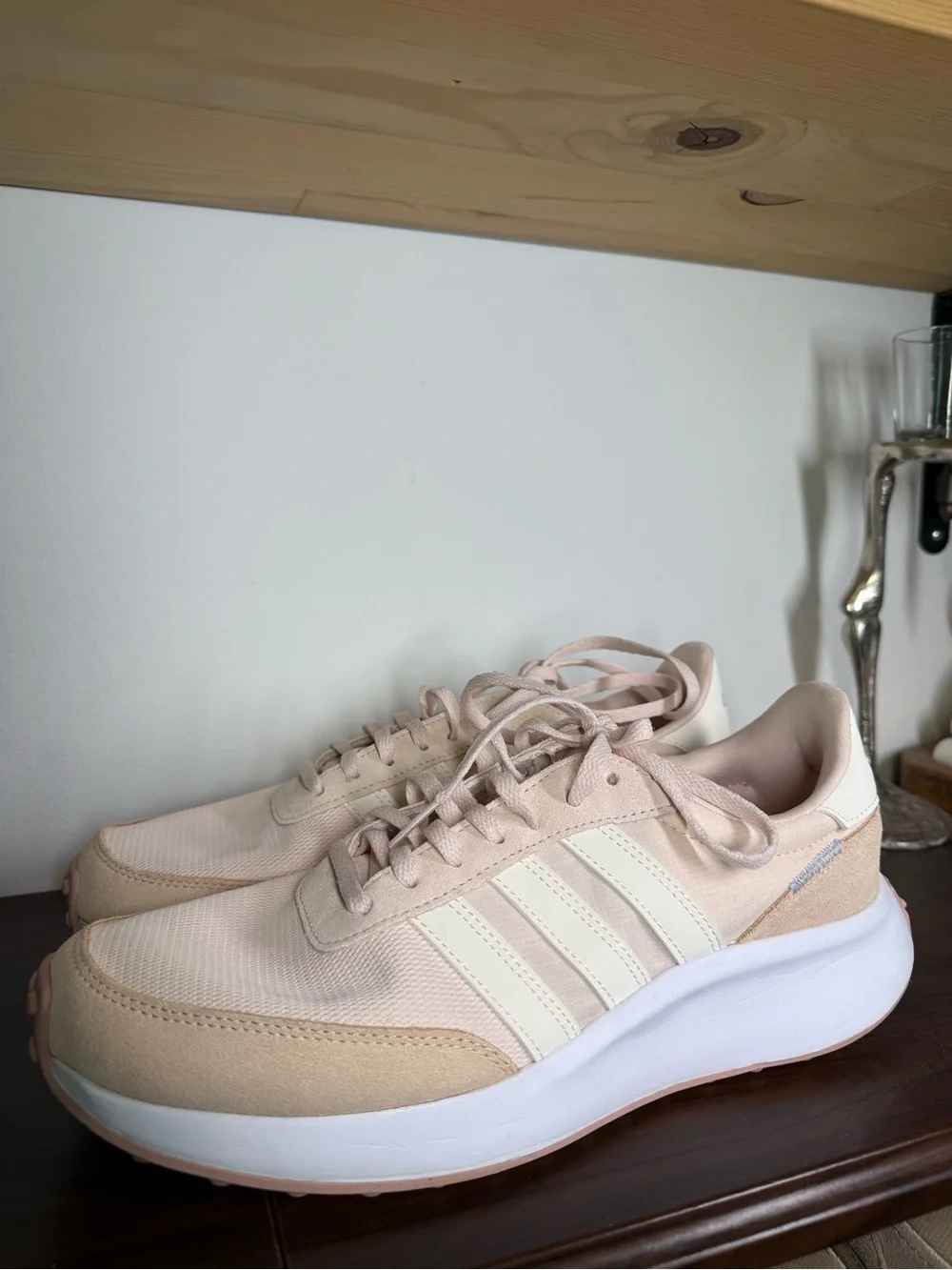 adidas Women's Run 70s Light Pink and Cream Runner Sneakers size 10